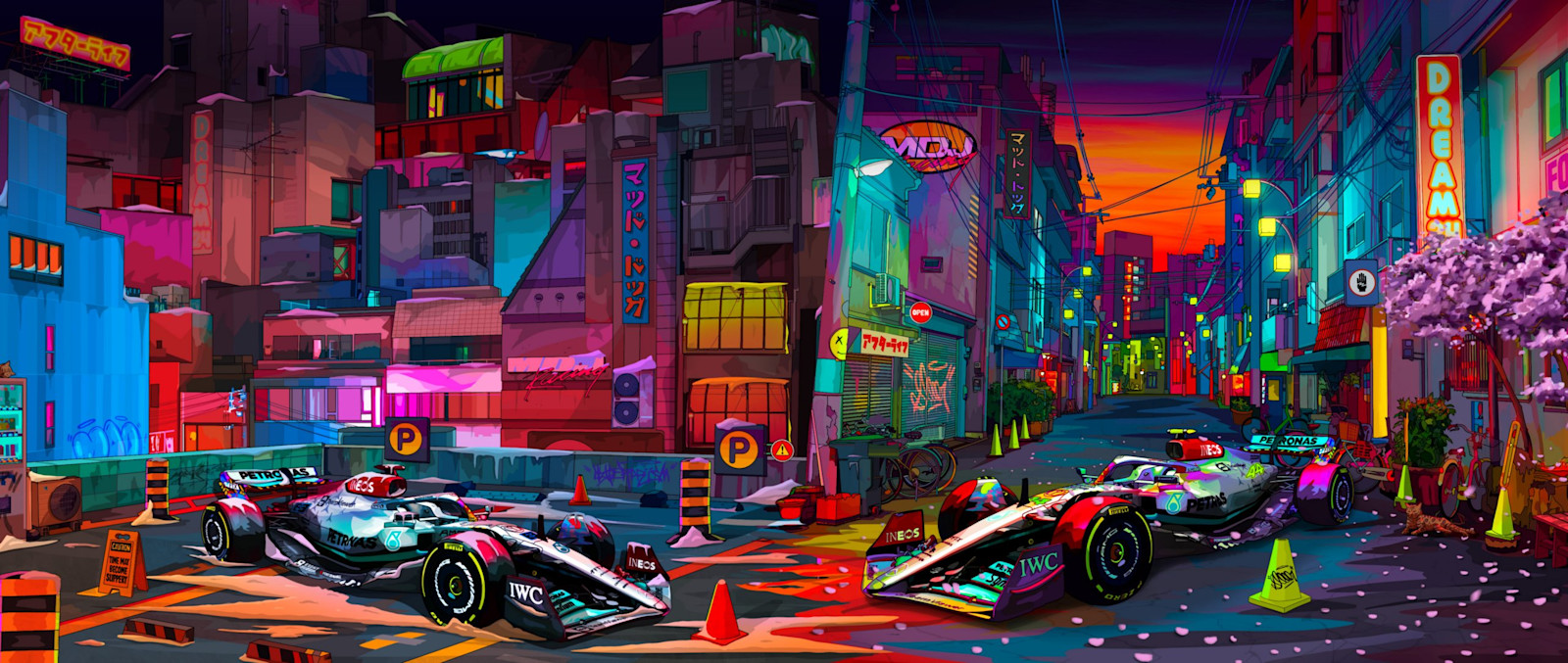 Mad Dog Jones artwork for Mercedes-AMG F1’s Miami 2022 project